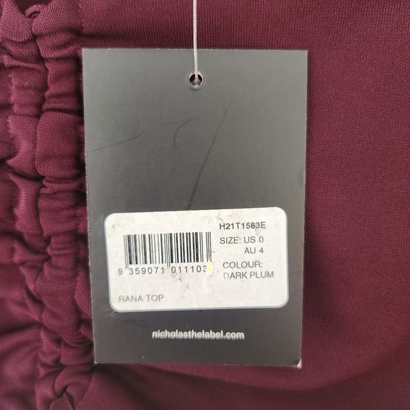 NWT Nicholas Rana Ruched Crop Top - Picture 4 of 5